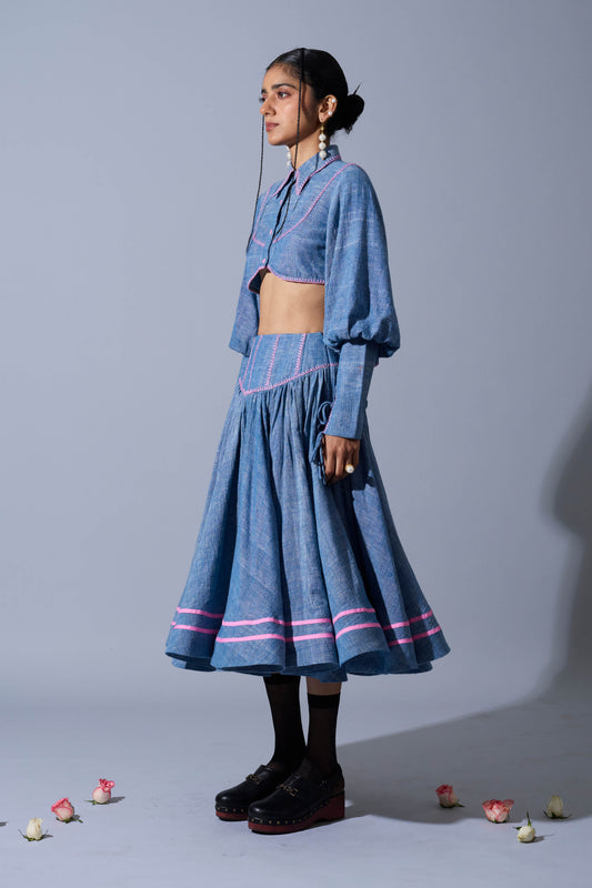 SLIP SKIRT IN LINEN