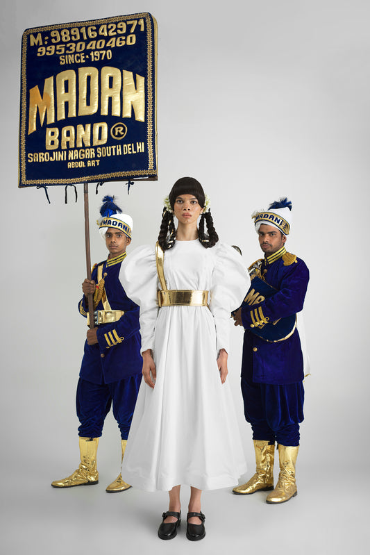 WOLF WING SHIRT DRESS IN WHITE