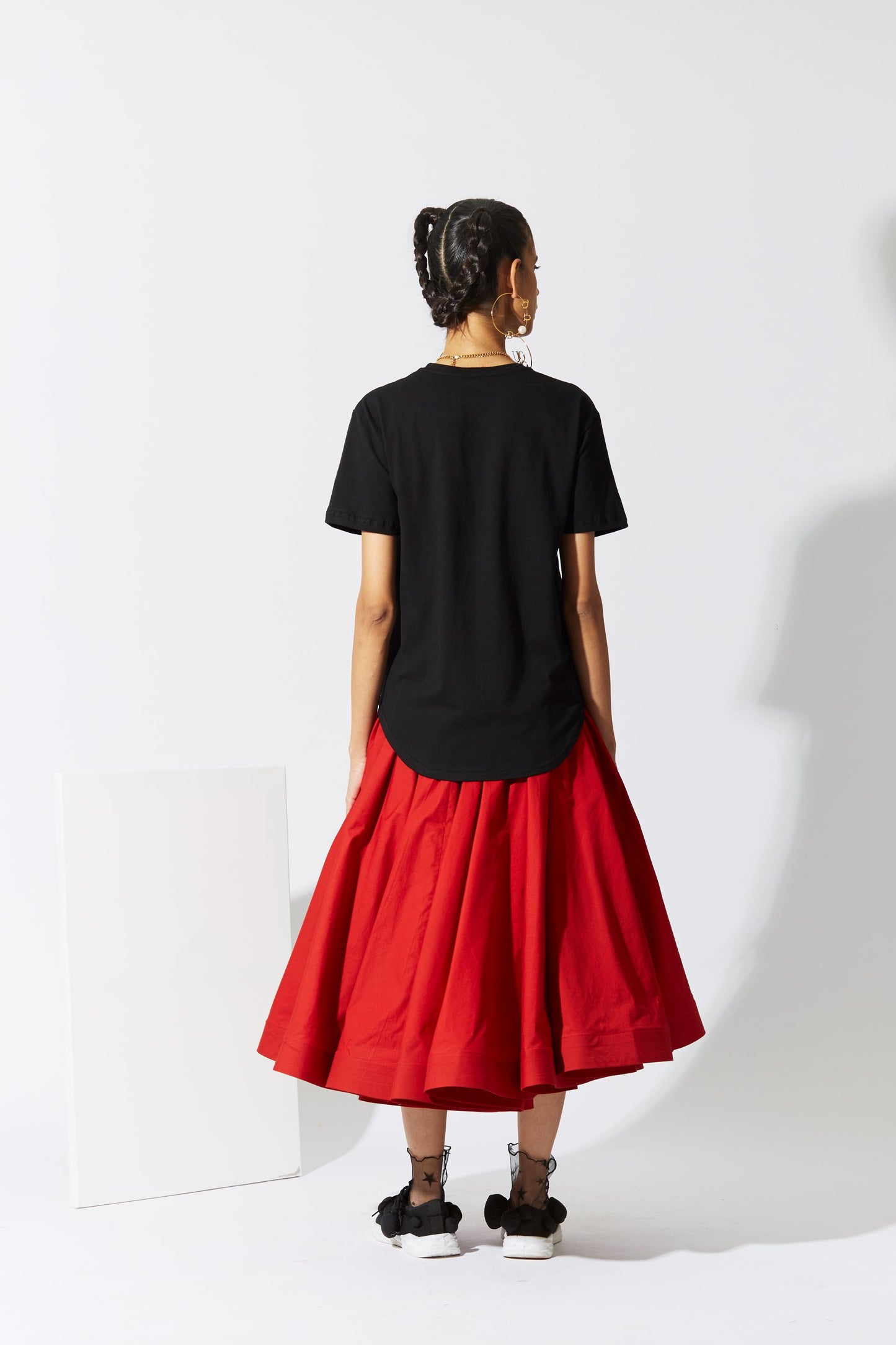QUOD SLIP SKIRT IN RED