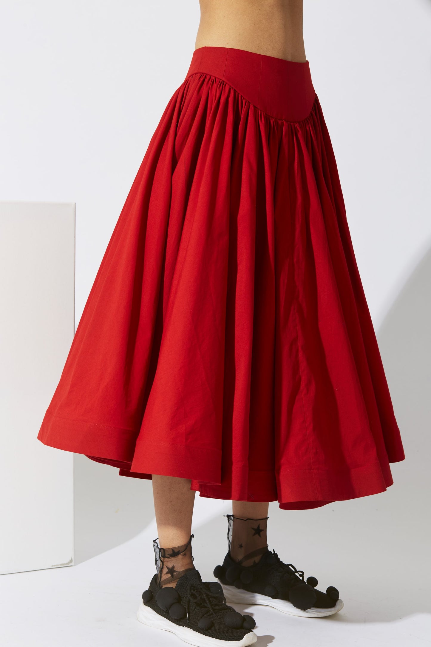 QUOD SLIP SKIRT IN RED