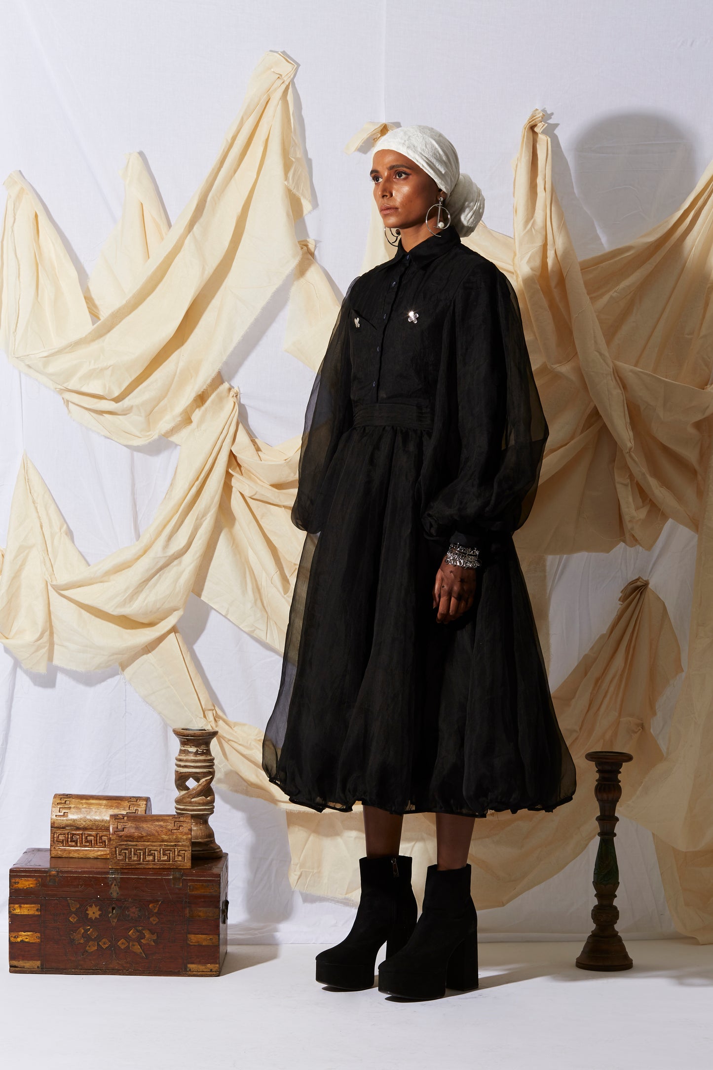 PARACHUTE DRESS BLACK