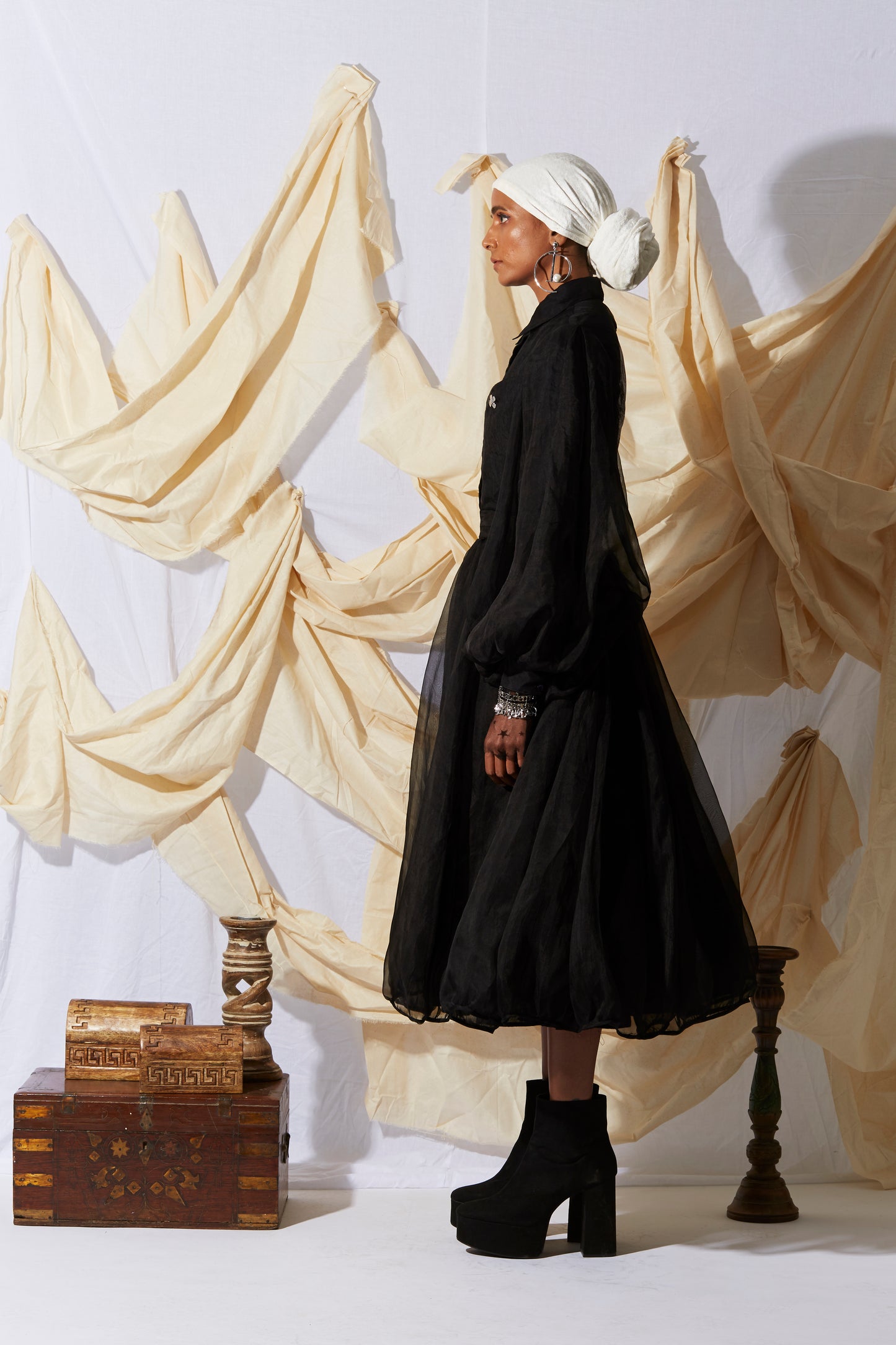 PARACHUTE DRESS BLACK