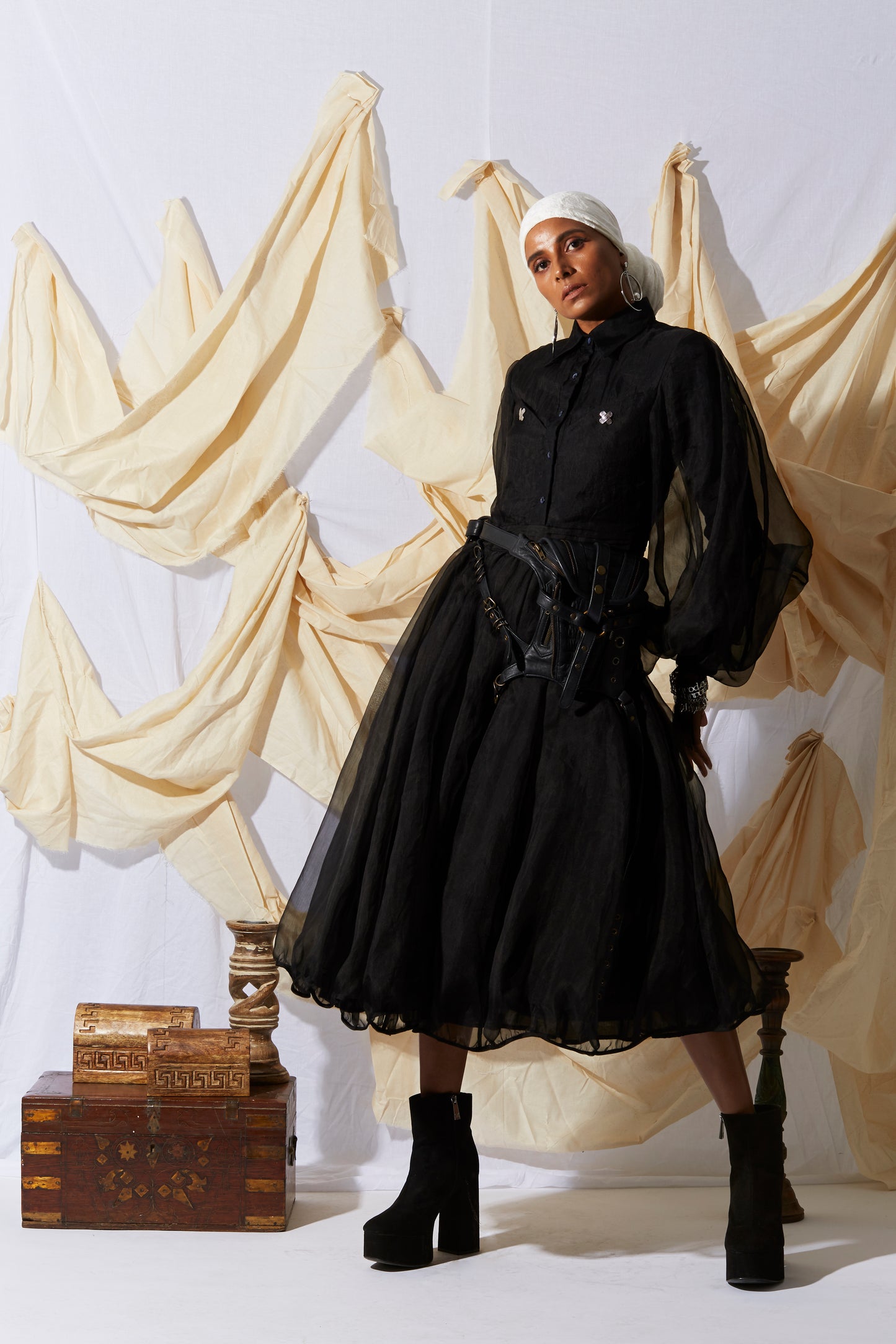 PARACHUTE DRESS BLACK
