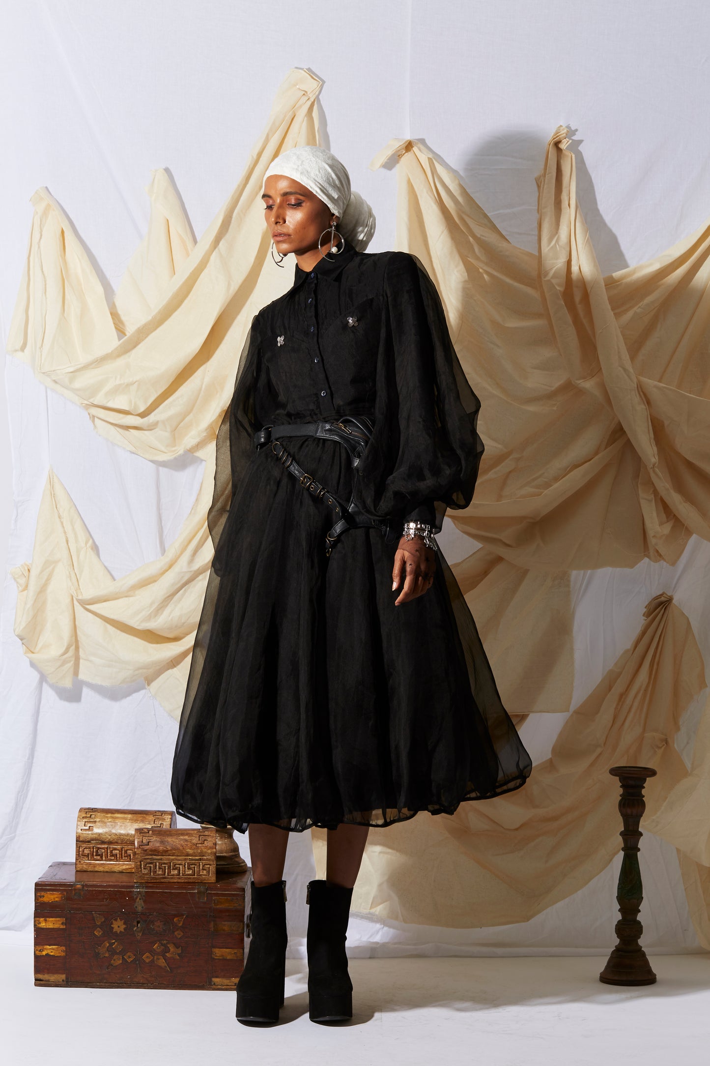 PARACHUTE DRESS BLACK