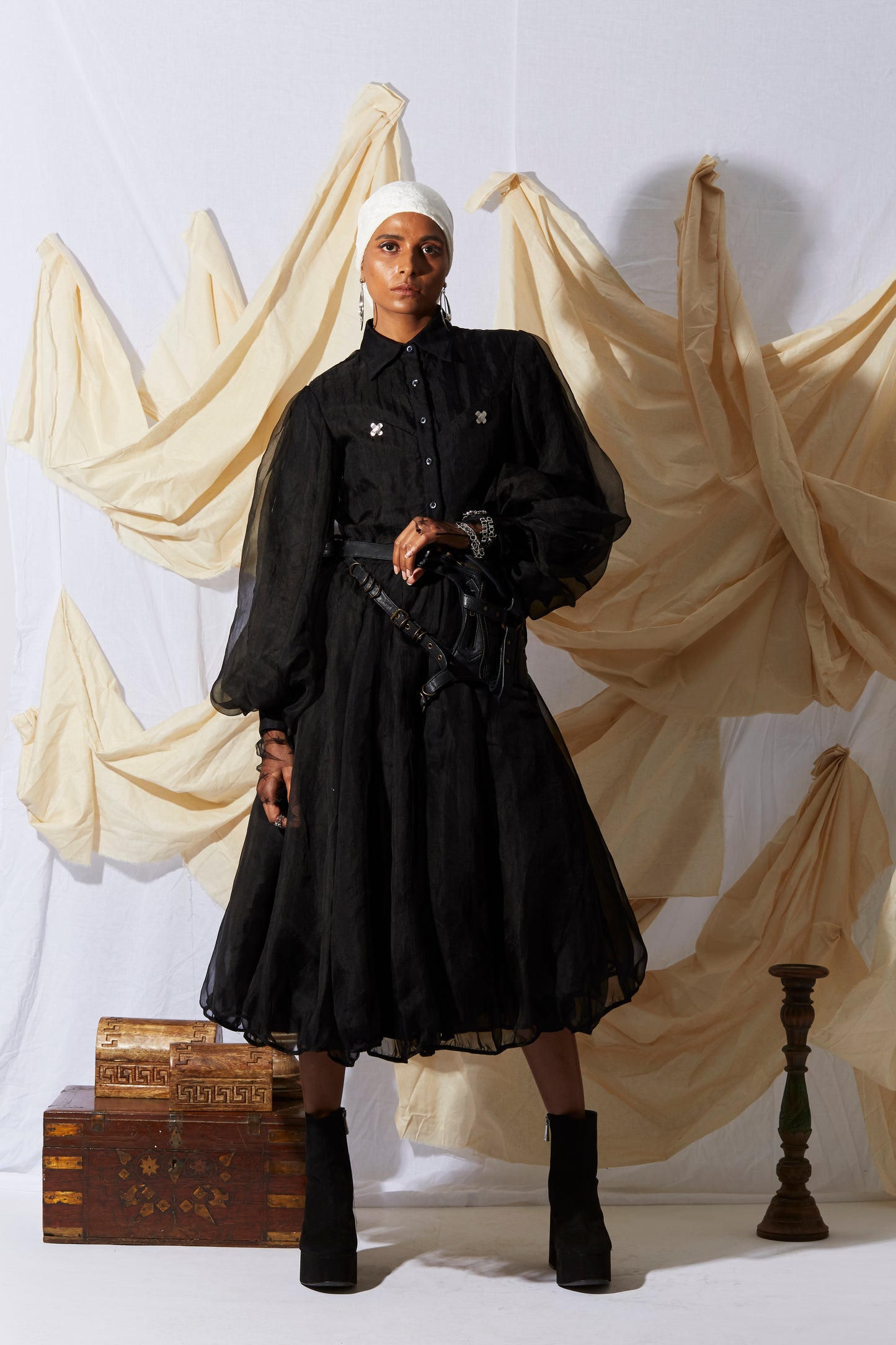 PARACHUTE DRESS BLACK