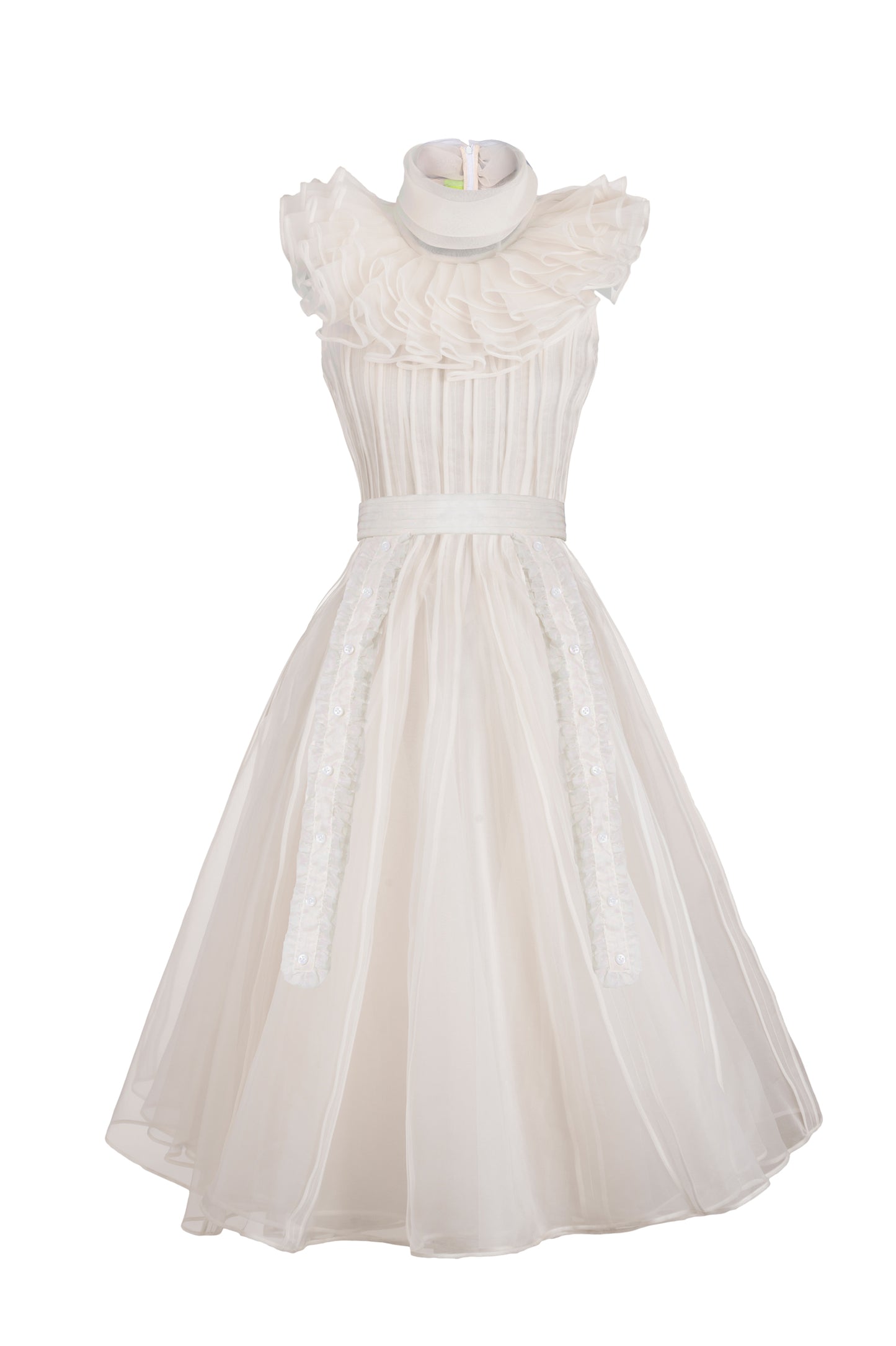 BOTTLEBRUSH ORGANZA DRESS IN IVORY